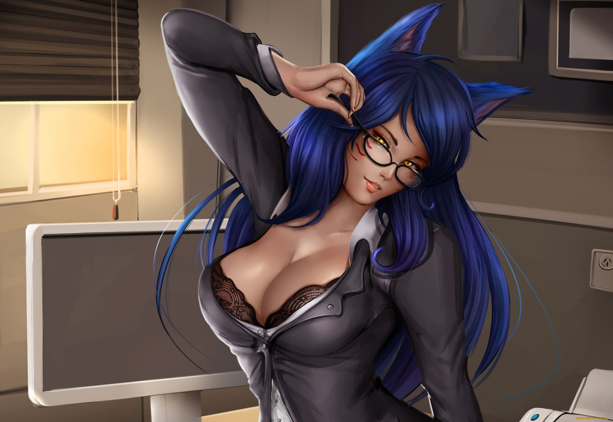 видео, игры, league, of, legends, ahri