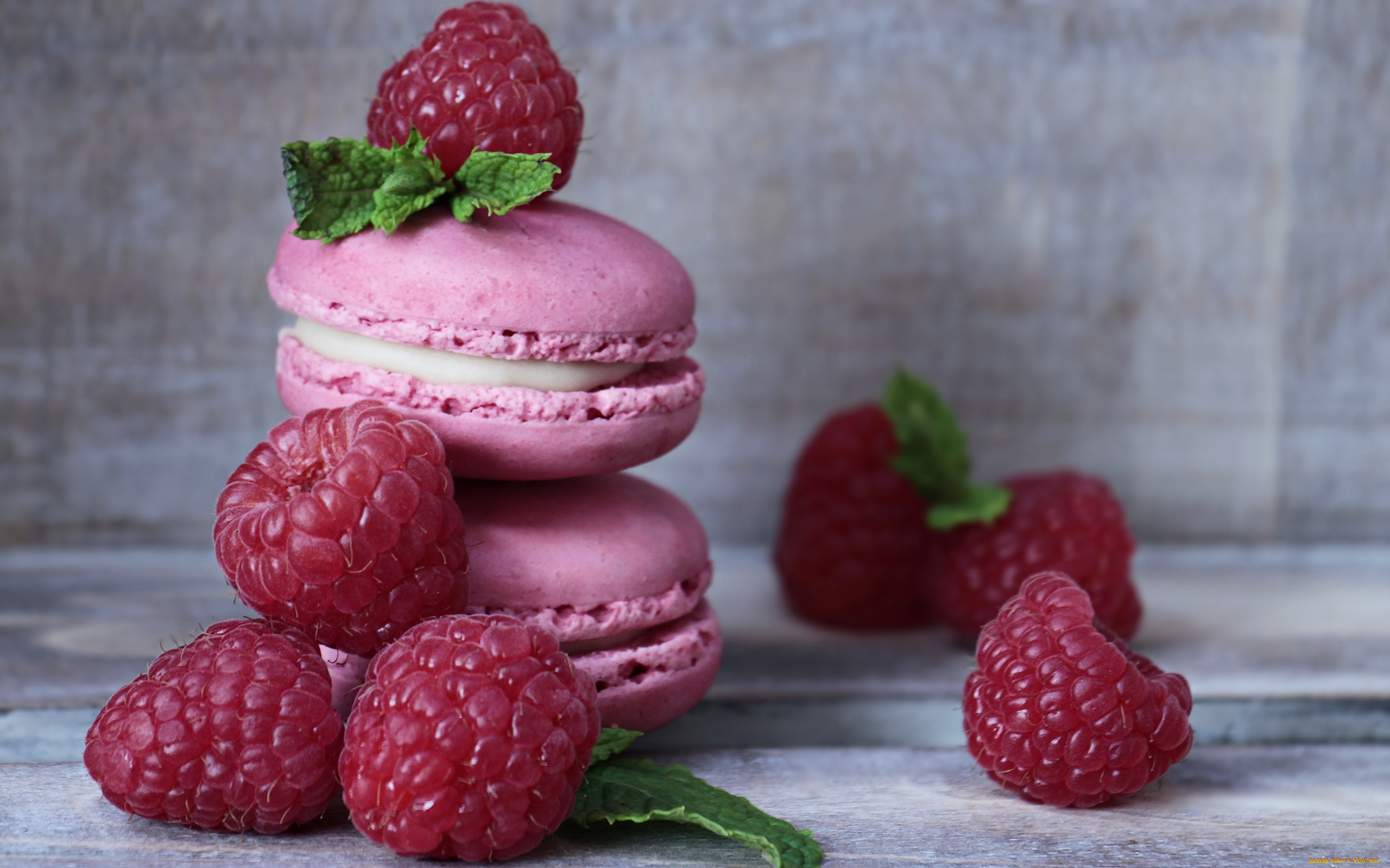 еда, макаруны, лакомство, малина