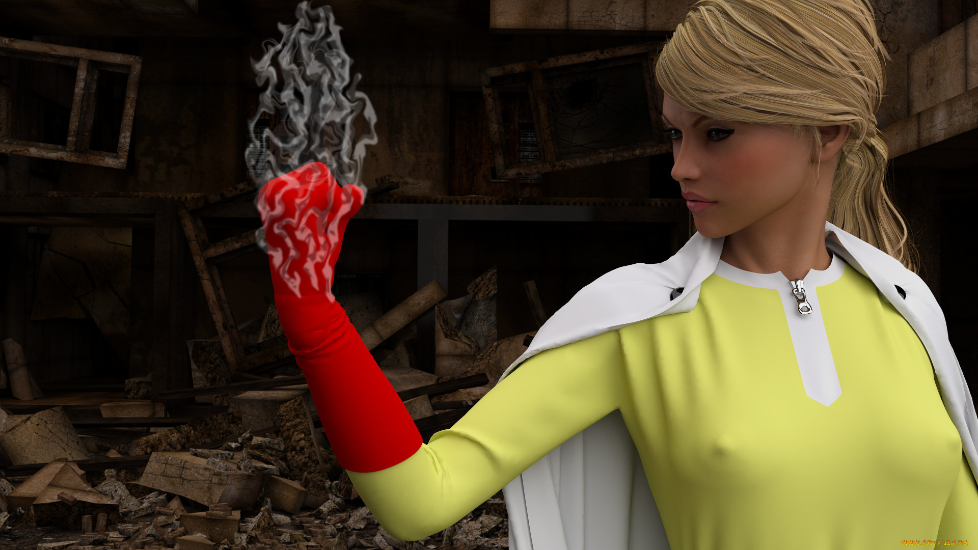 3д, графика, фантазия, , fantasy, девушка, фон, взгляд