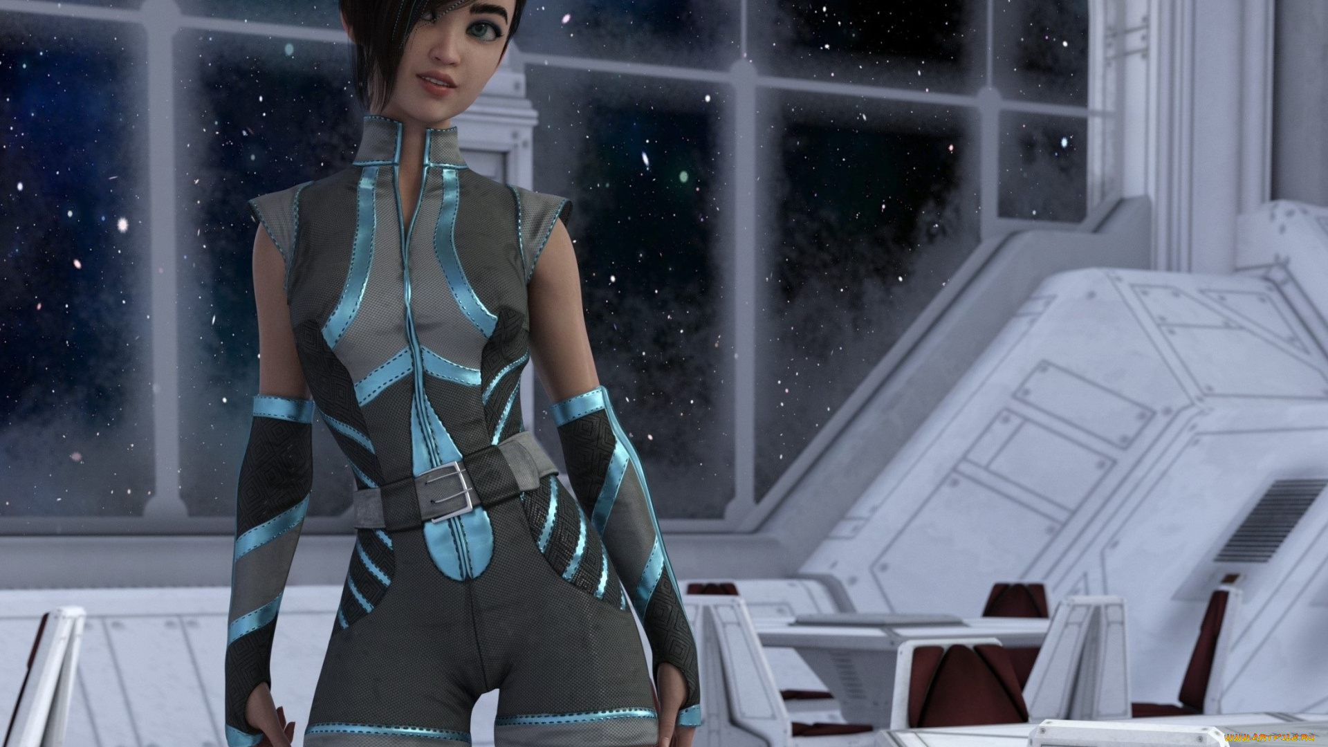 3д, графика, фантазия, , fantasy, фон, взгляд, девушка