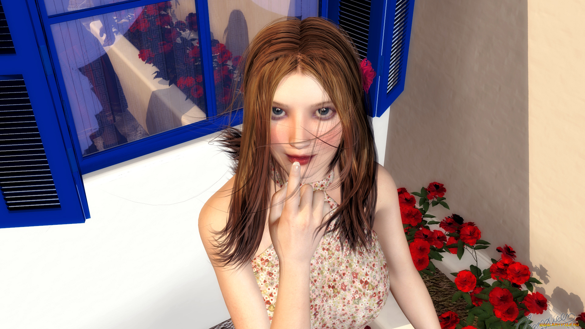 3д, графика, люди, , people, фон, взгляд, девушка