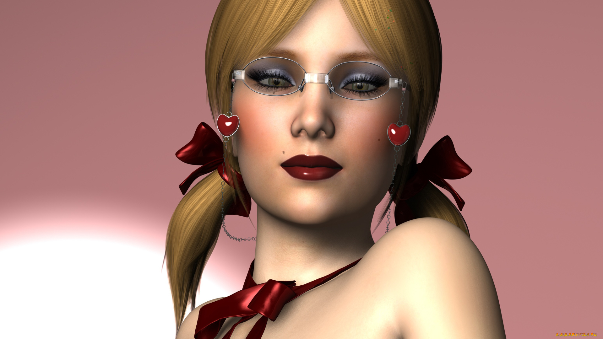 3д, графика, портрет, , portraits, девушка, взгляд, фон