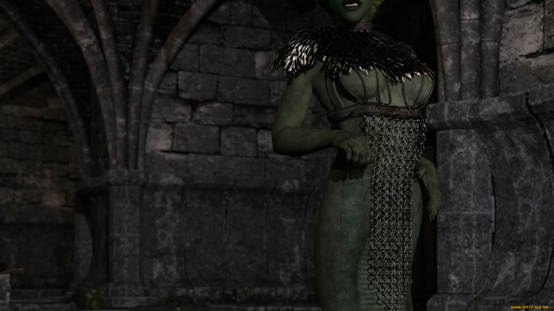 3д, графика, существа, , creatures, кобра, фон