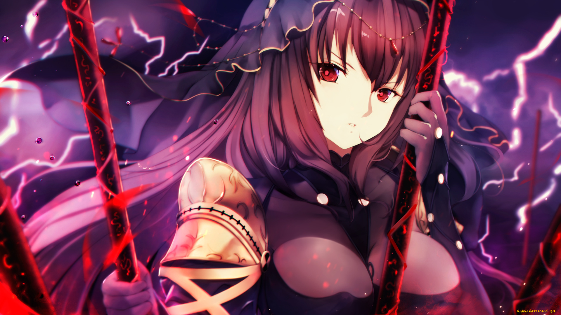 аниме, fate, stay, night, девушка