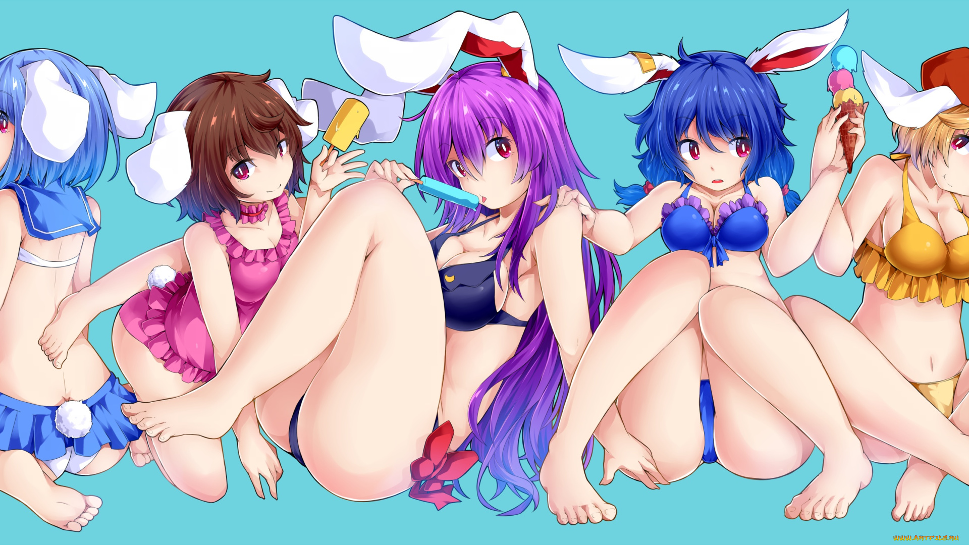 аниме, touhou, девушки