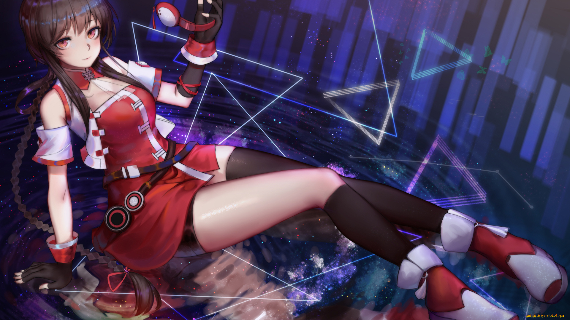 аниме, vocaloid, девушка