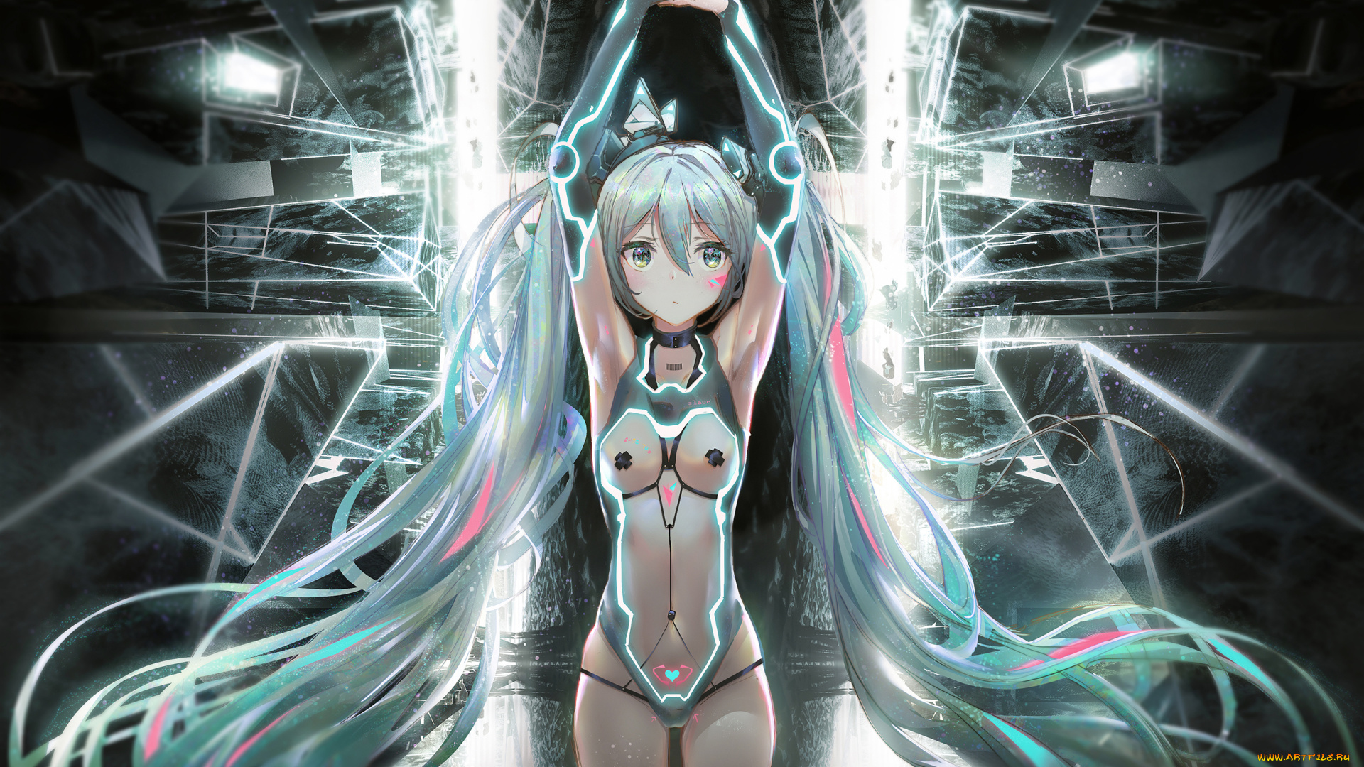 аниме, vocaloid, девушка