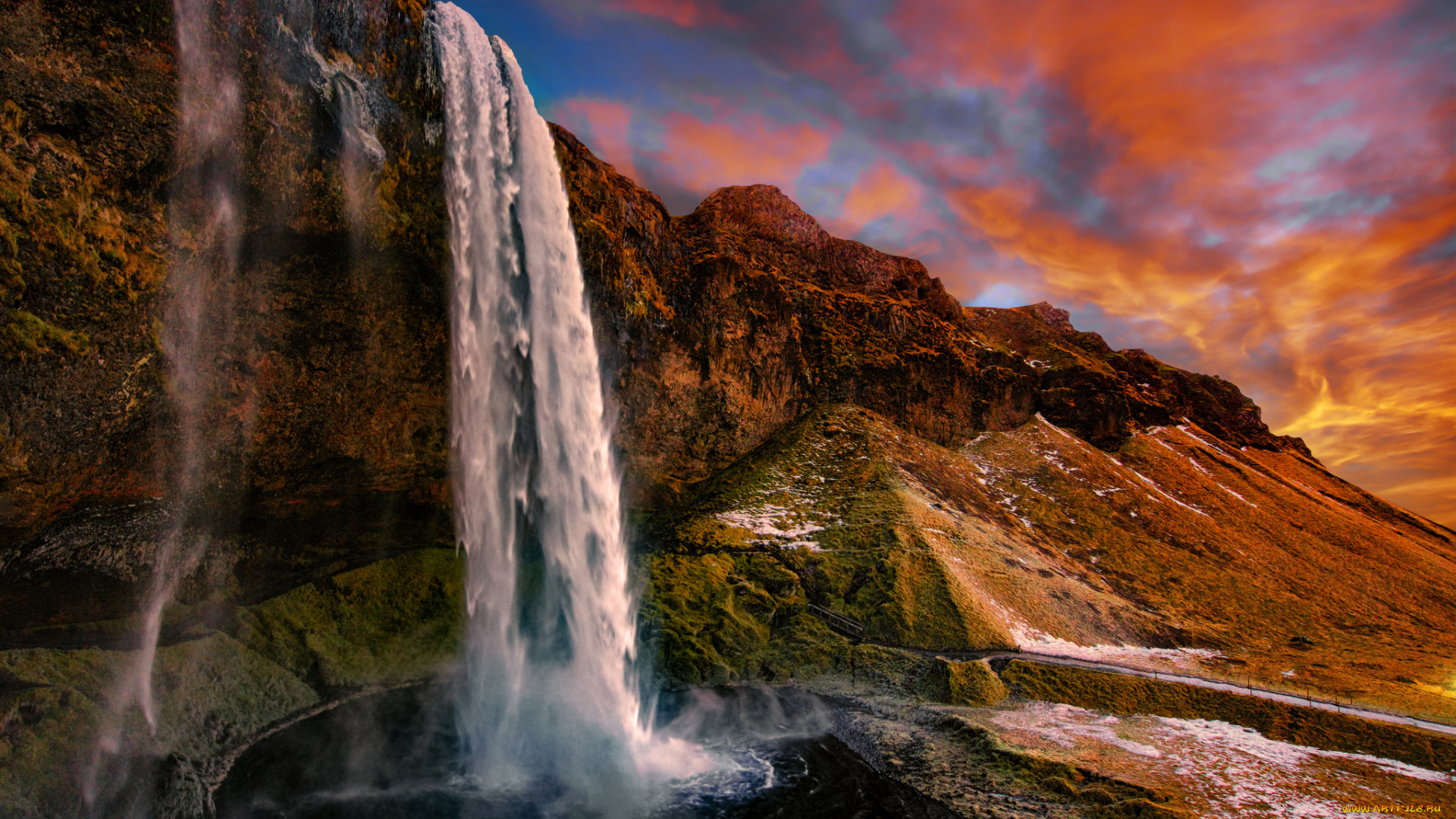 природа, водопады, простор