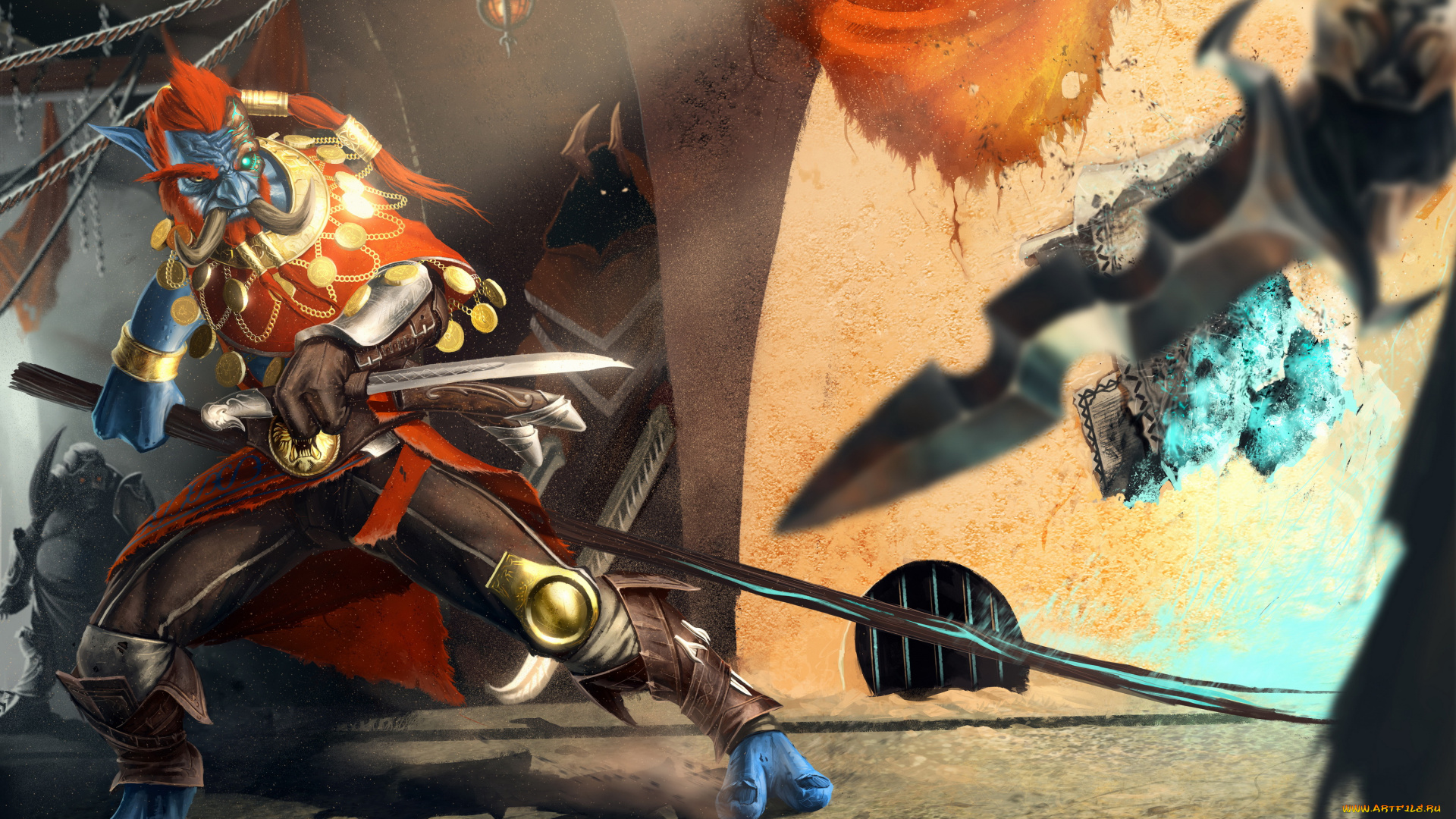 видео, игры, world, of, warcraft, униформа, существо, фон, оружие