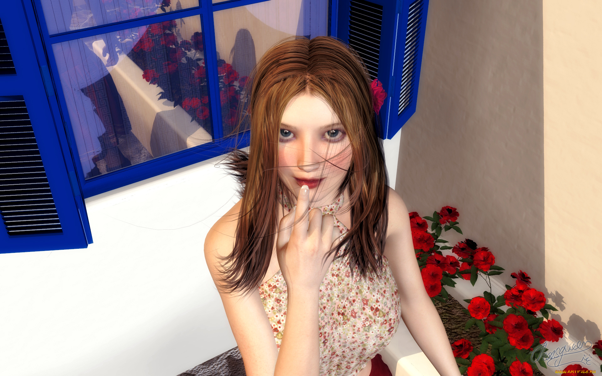 3д, графика, люди, , people, фон, взгляд, девушка