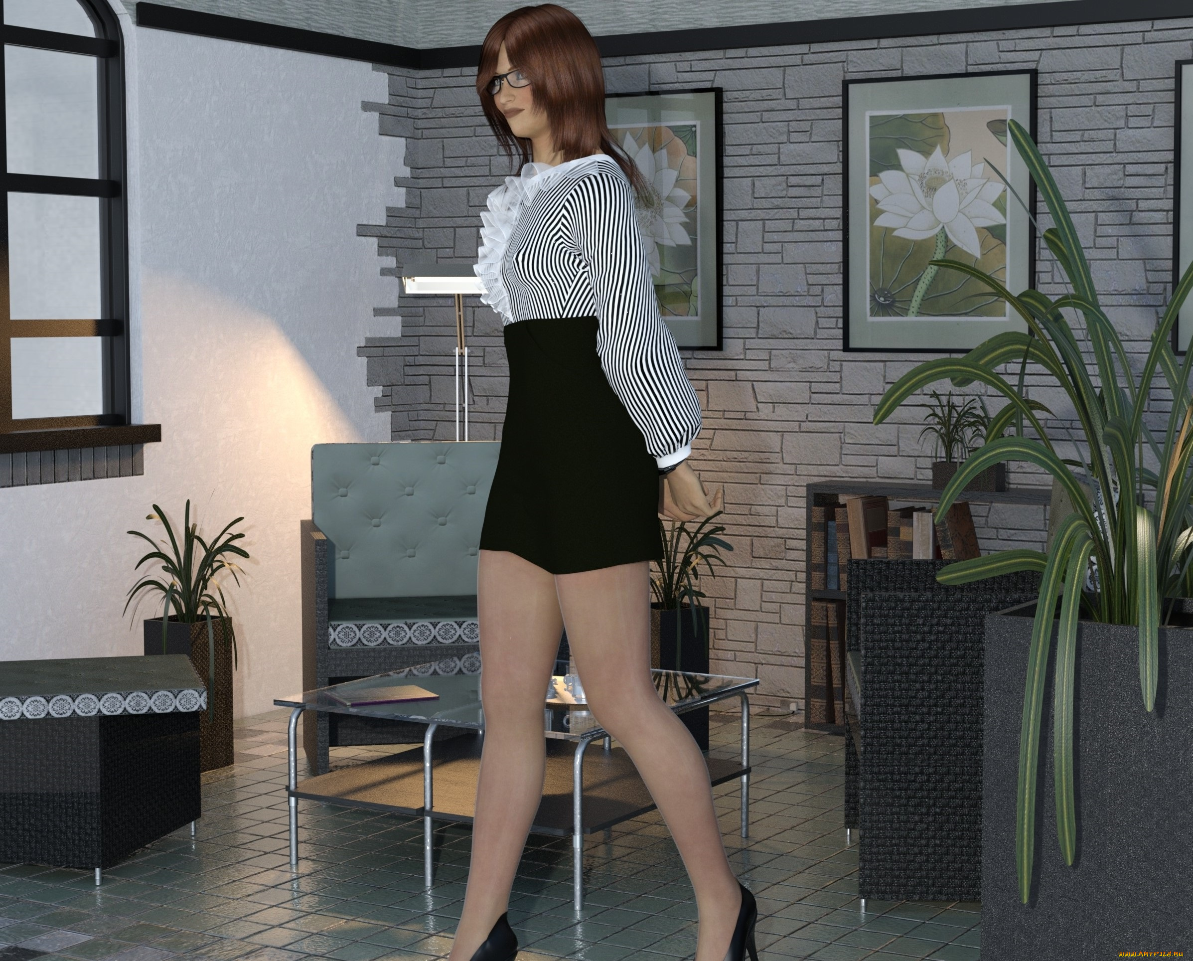 3д, графика, фантазия, , fantasy, фон, взгляд, девушка