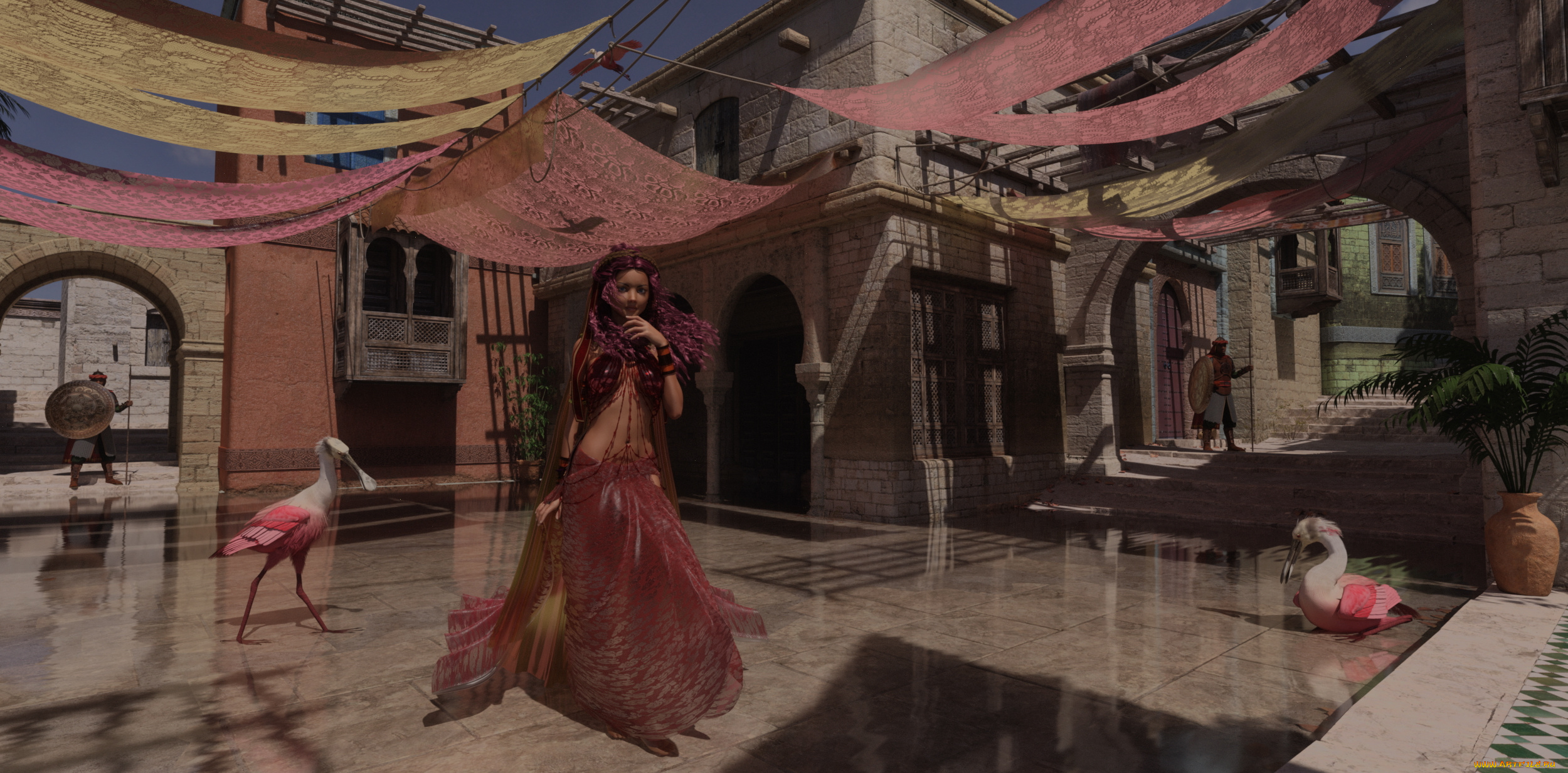 3д, графика, фантазия, , fantasy, взгляд, девушка, фон