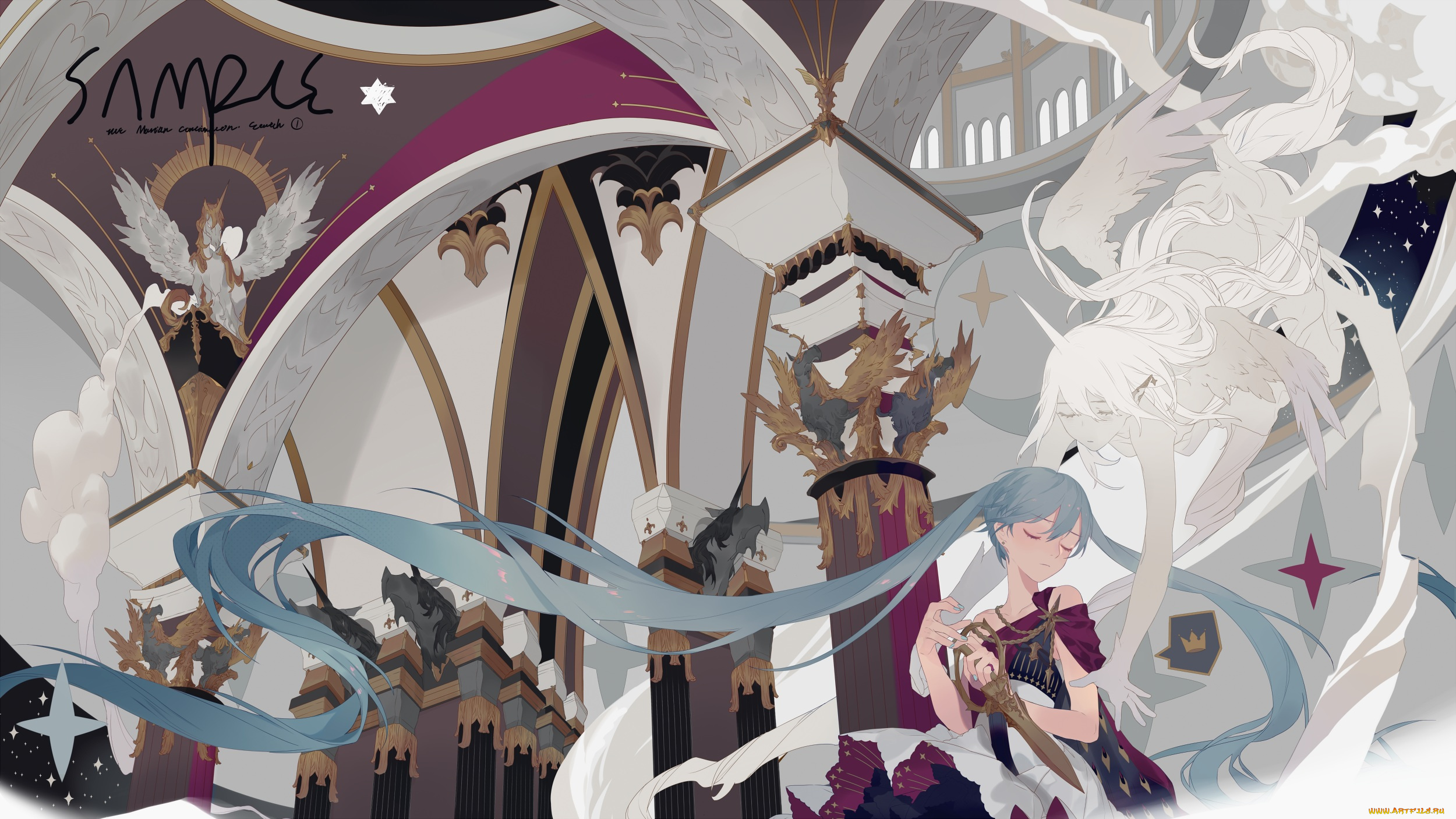 аниме, vocaloid, девушка