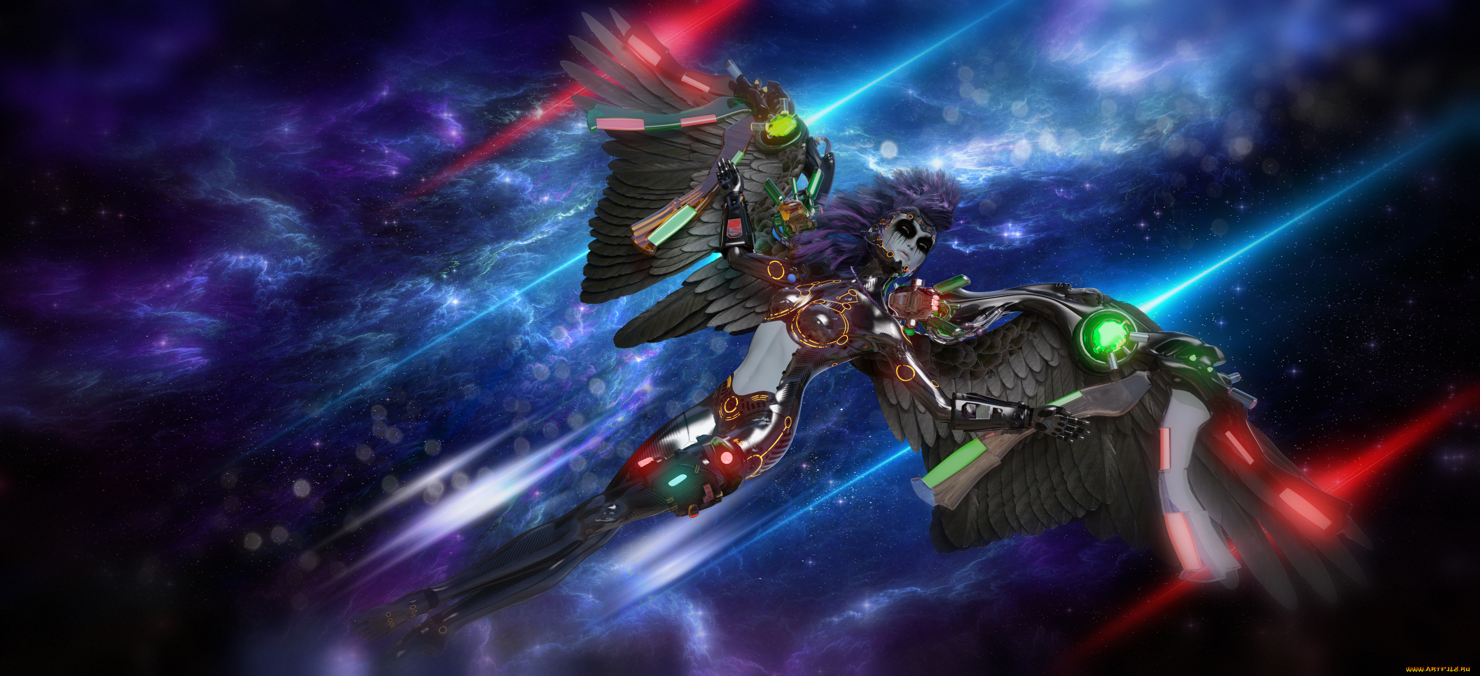 3д, графика, существа, , creatures, взгляд, девушка, фон