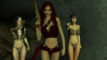 обоя 3д графика, фантазия , fantasy, грудь, фон, взгляд, девушки