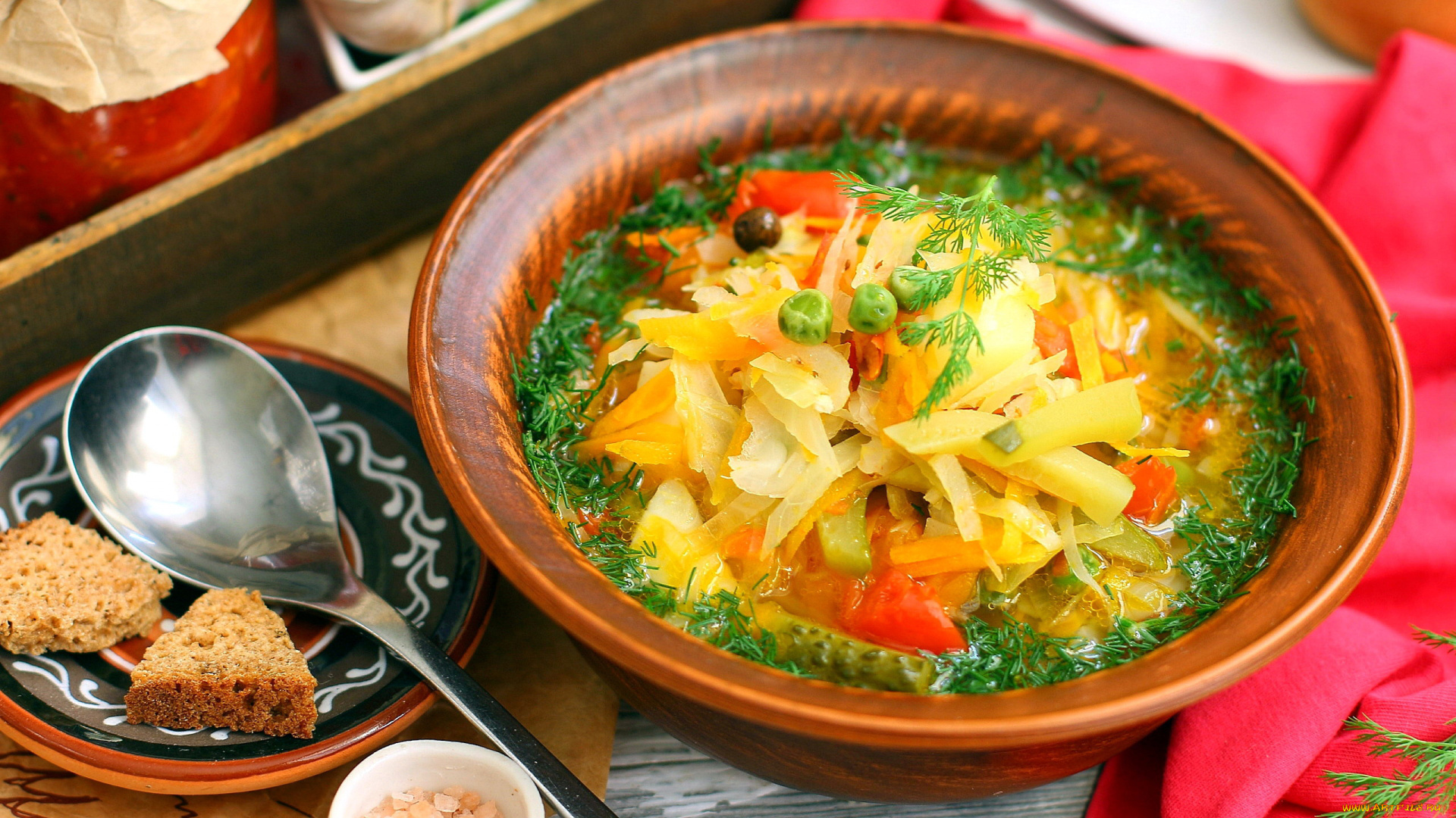 еда, первые, блюда, суп, овощной