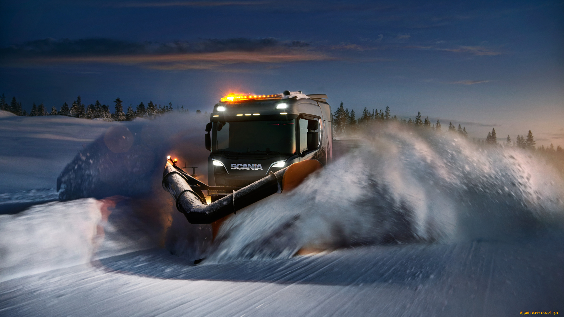 техника, снегоуборочная, техника, scania