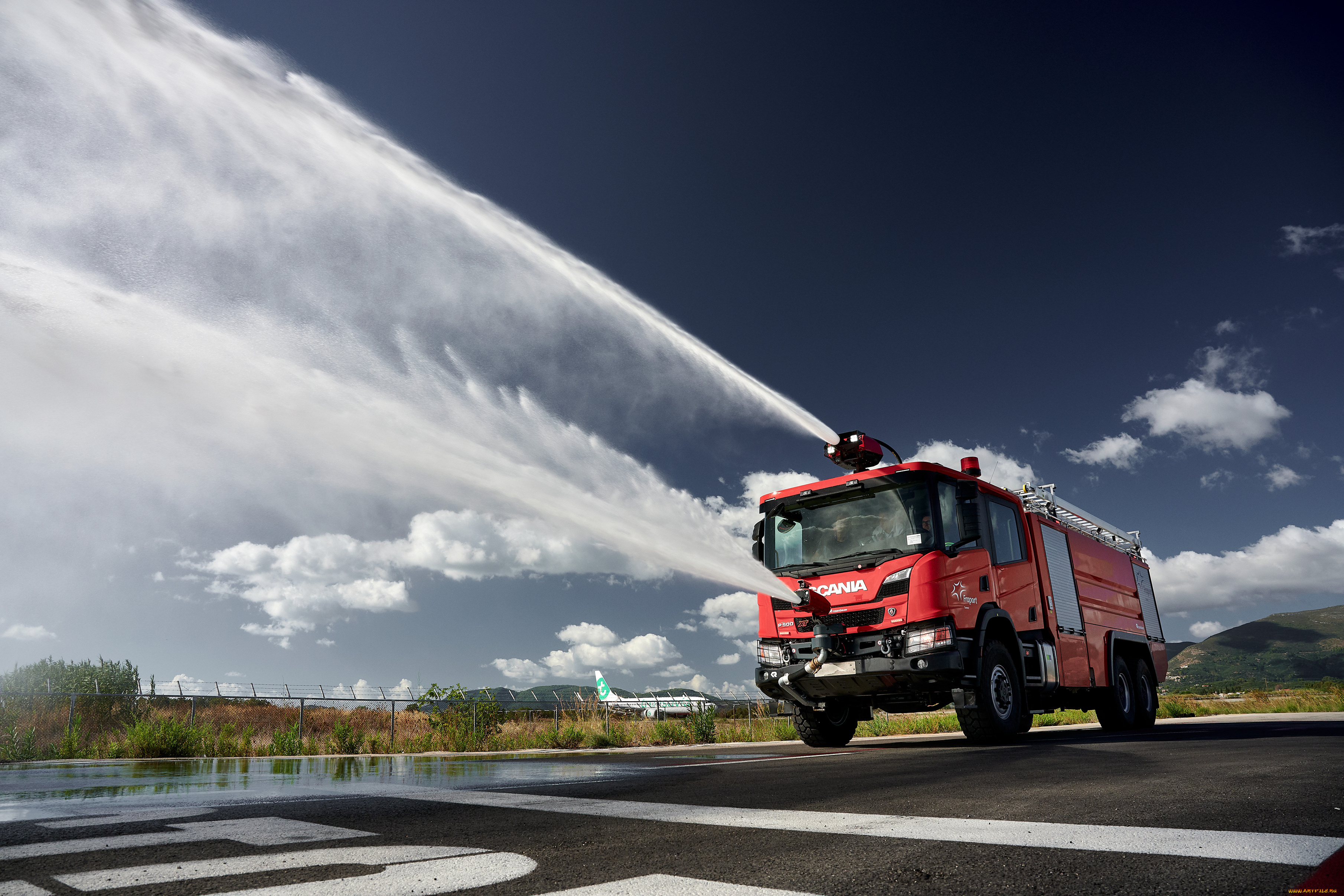 автомобили, пожарные, машины, scania