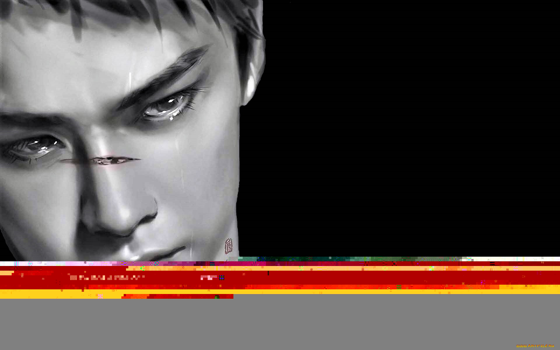 рисованное, люди, ван, ибо