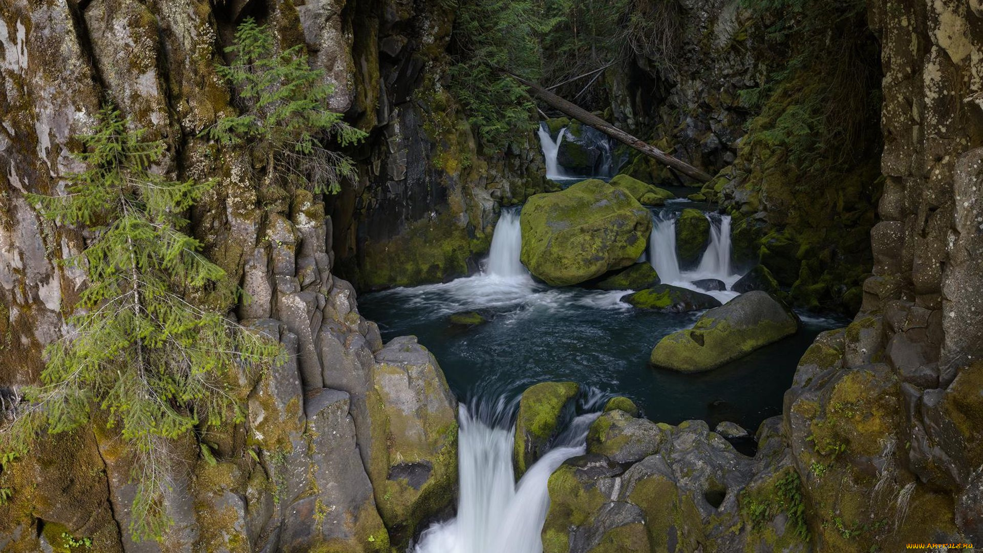 basalt, columns, and, waterfalls, central, oregon, природа, водопады, basalt, columns, and, waterfalls, central, oregon