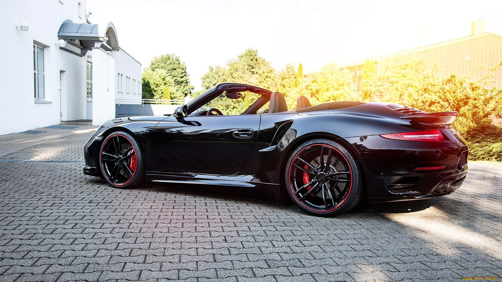 porsche, 911, targa, автомобили, porsche, черный, кабриолет, площадка, дом