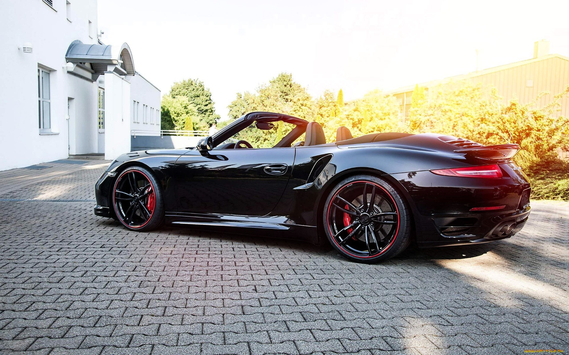 porsche, 911, targa, автомобили, porsche, черный, кабриолет, площадка, дом