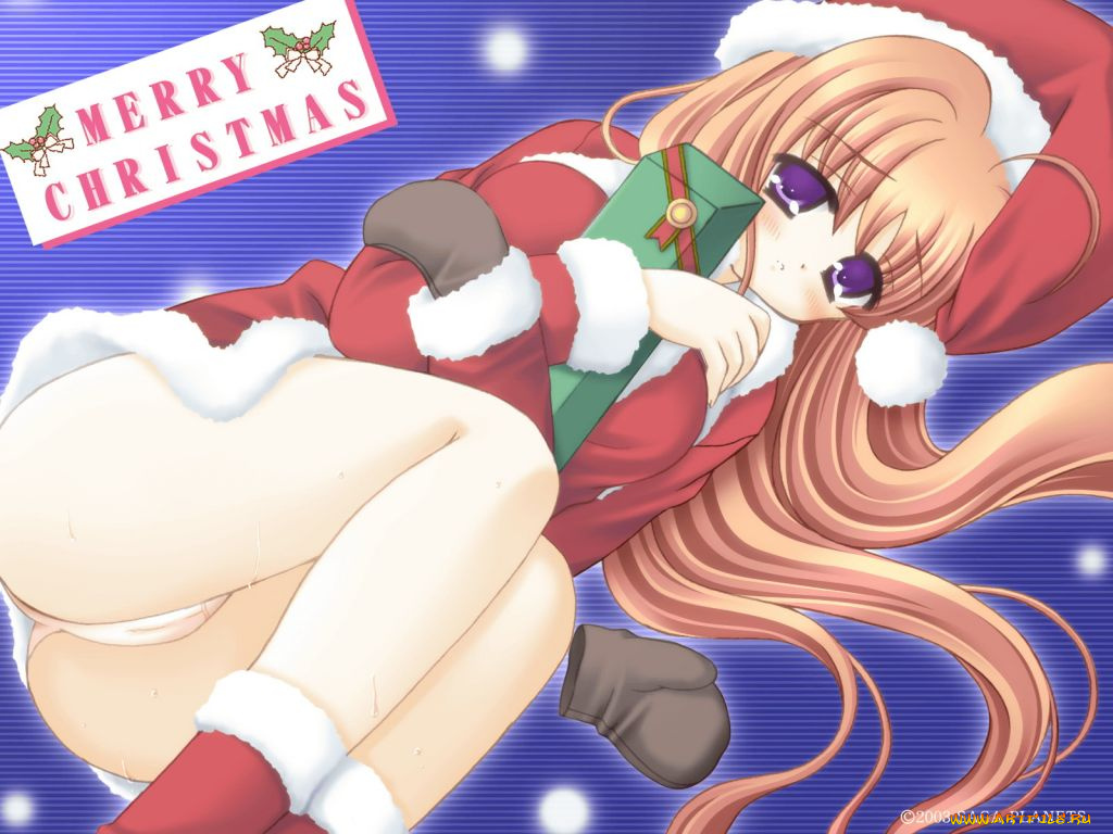 аниме, merry, chrismas, winter