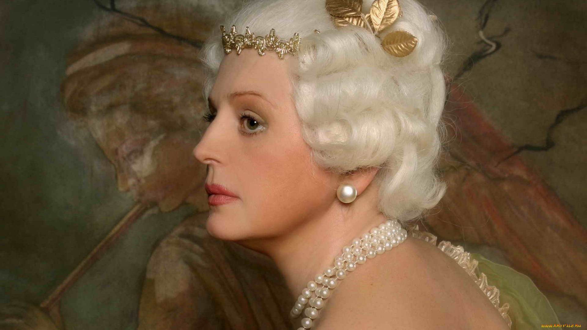 Татьяна, Ташкова, девушки, жемчуг, диадема, парик