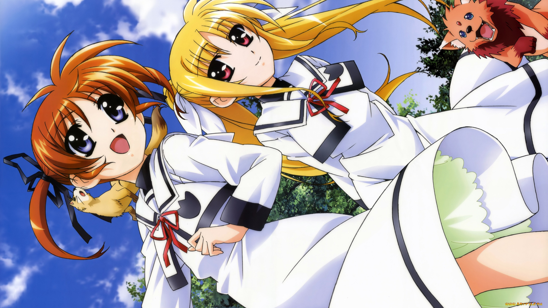 аниме, mahou, shoujo, lyrical, nanoha