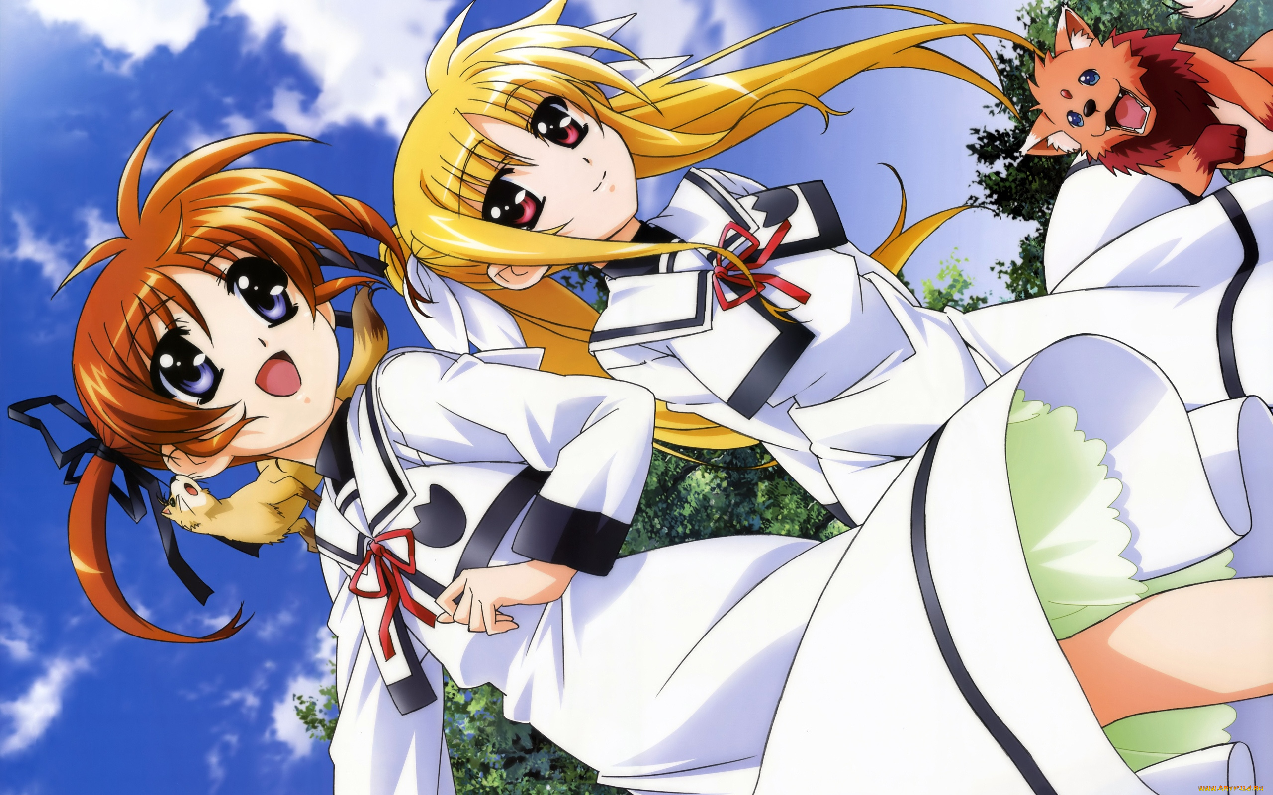 аниме, mahou, shoujo, lyrical, nanoha
