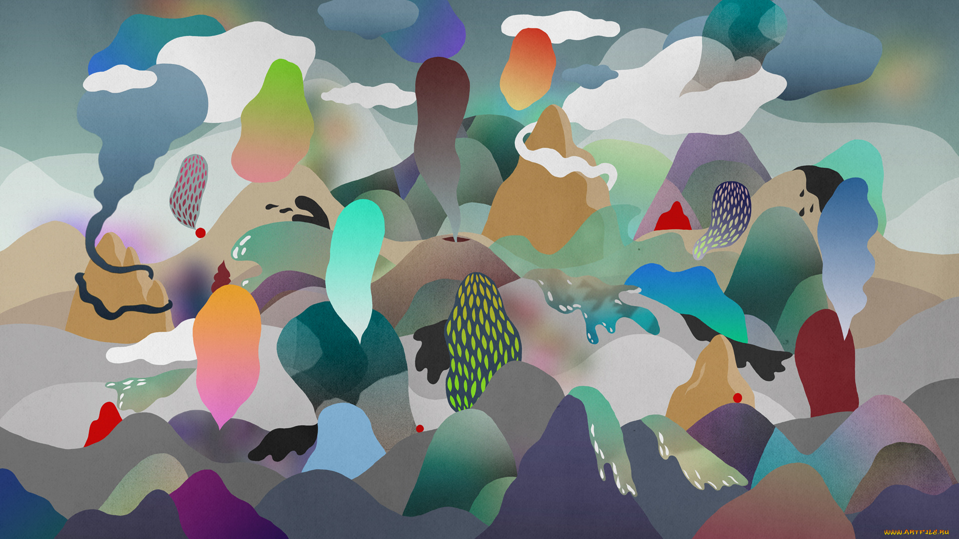 векторная, графика, фантазия