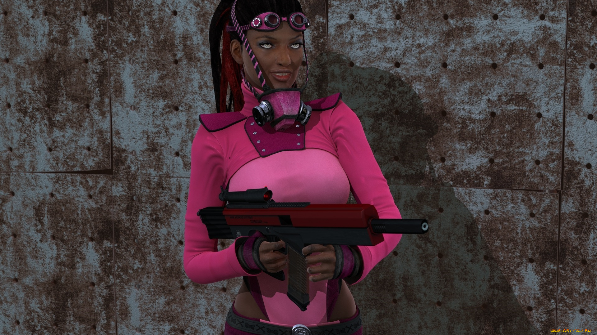 3д, графика, фантазия, , fantasy, девушка, взгляд, оружие