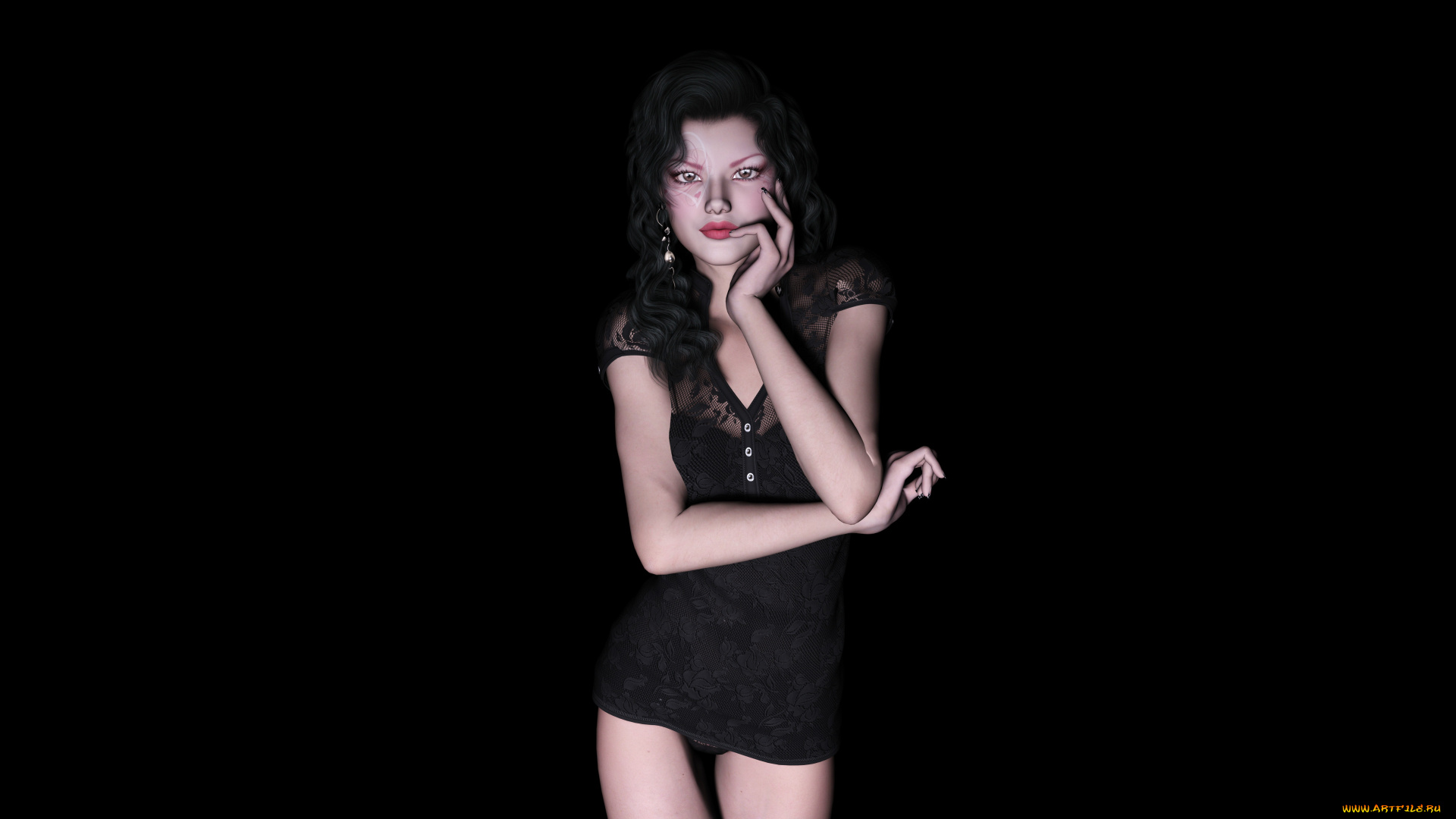 3д, графика, люди, , people, фон, взгляд, девушка