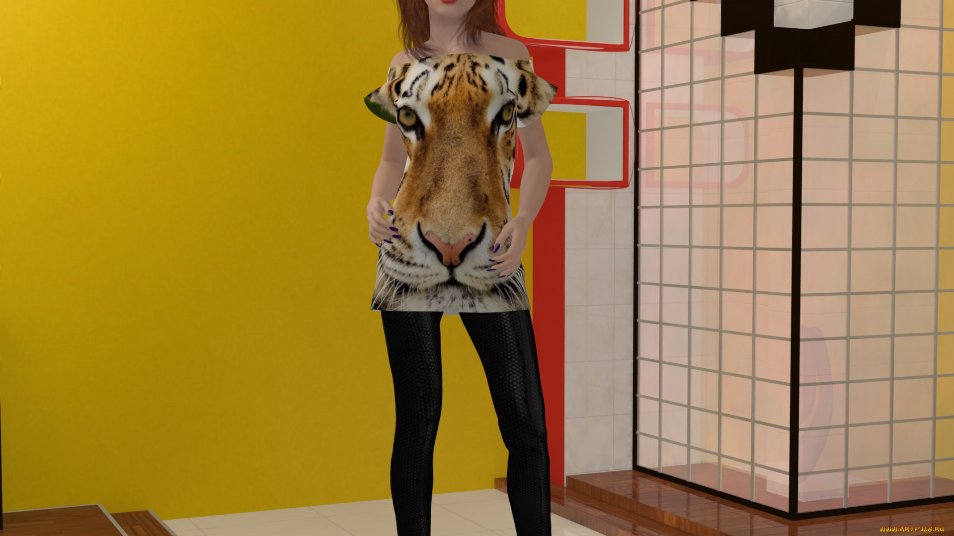 3д, графика, люди, , people, взгляд, девушка, комната