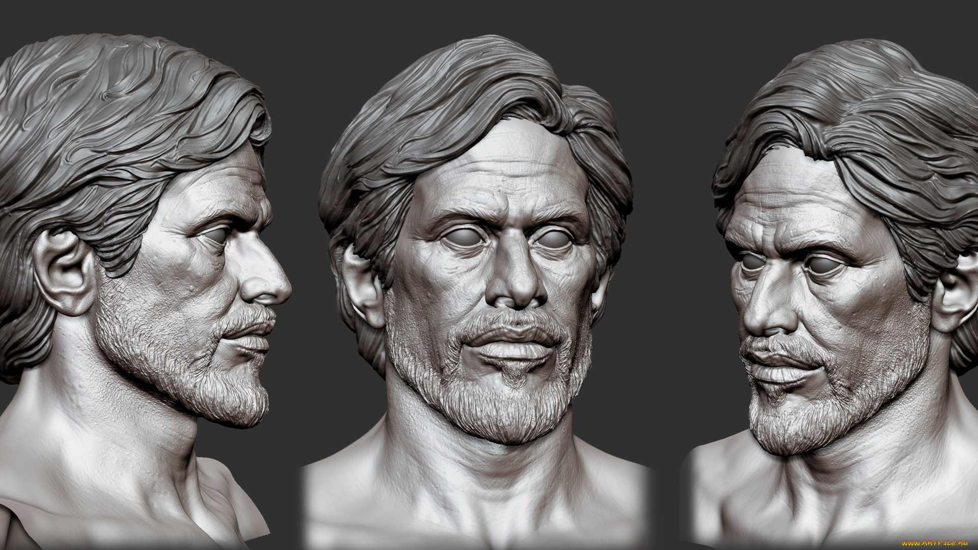 3д, графика, _science, fiction, фон, портрет, мужчина