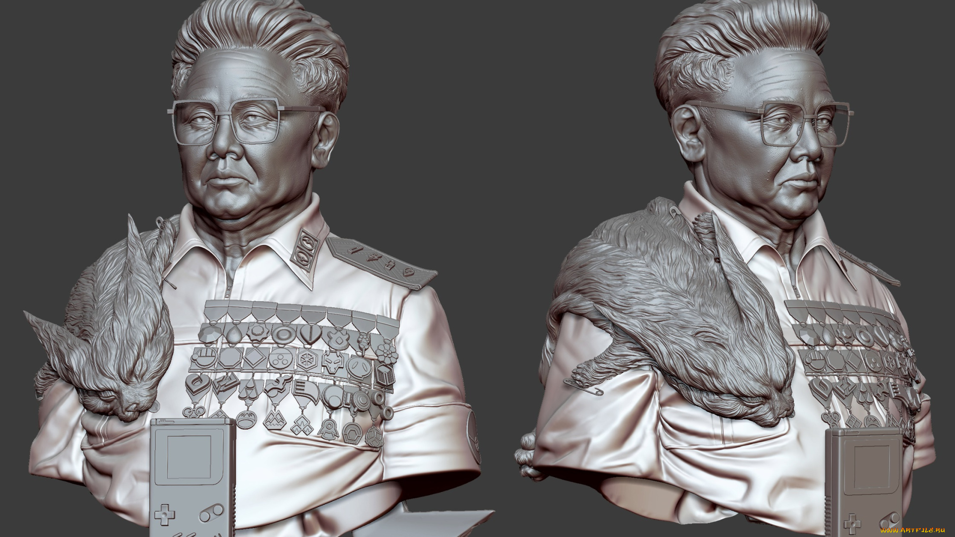 3д, графика, _science, fiction, мужчина, фон, портрет