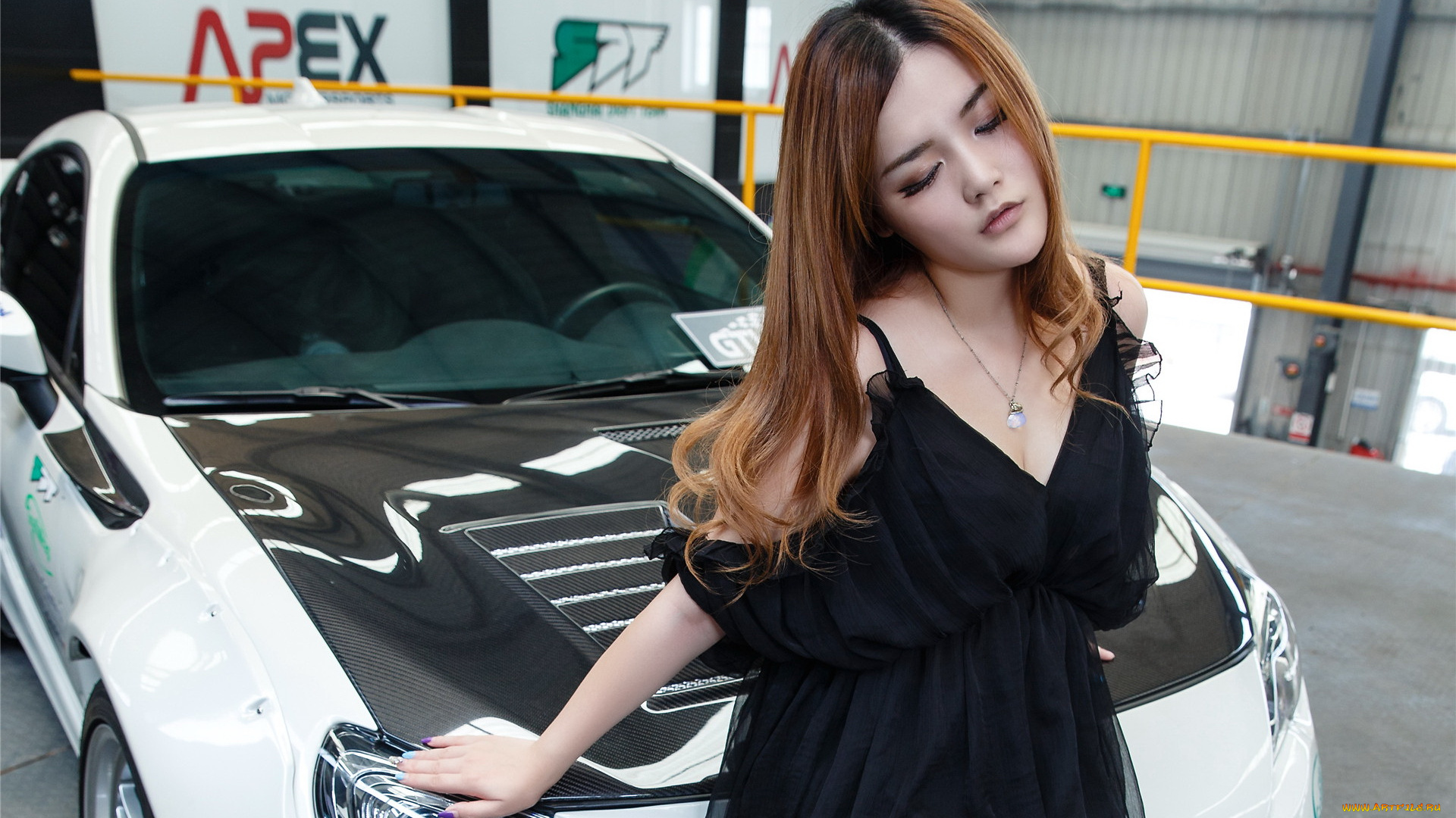 автомобили, авто, с, девушками, девушка, автомобиль, азиатка