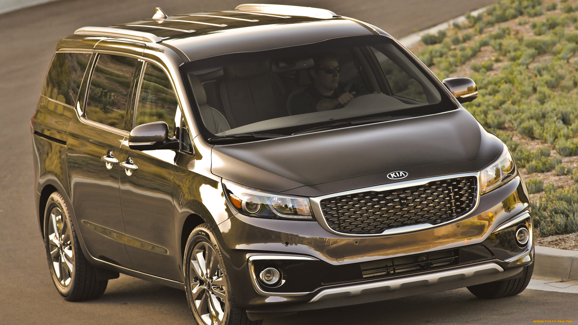 автомобили, kia, 2015г, sedona, sxl, темный