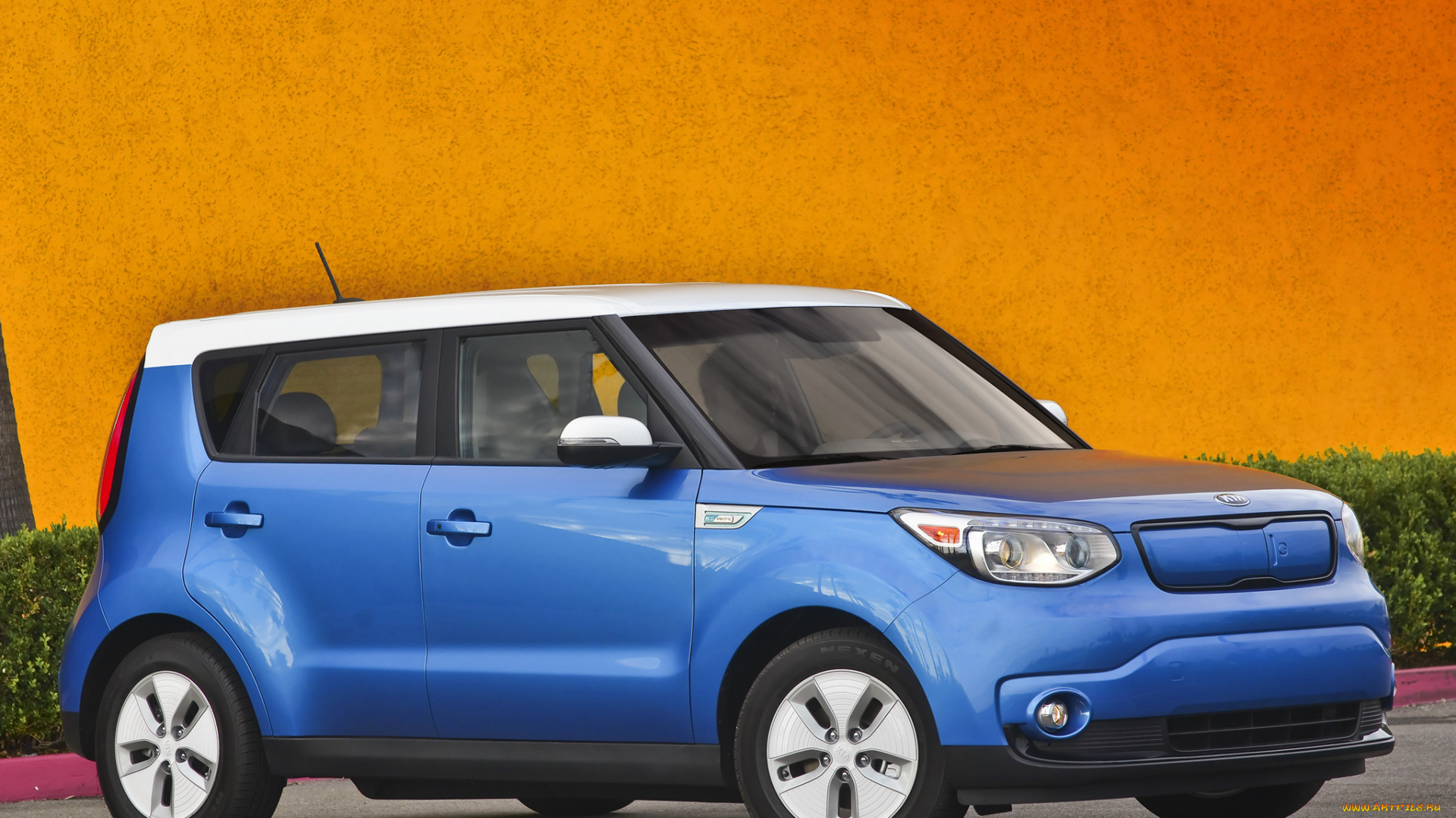 автомобили, kia, ev, soul, 2015г, синий