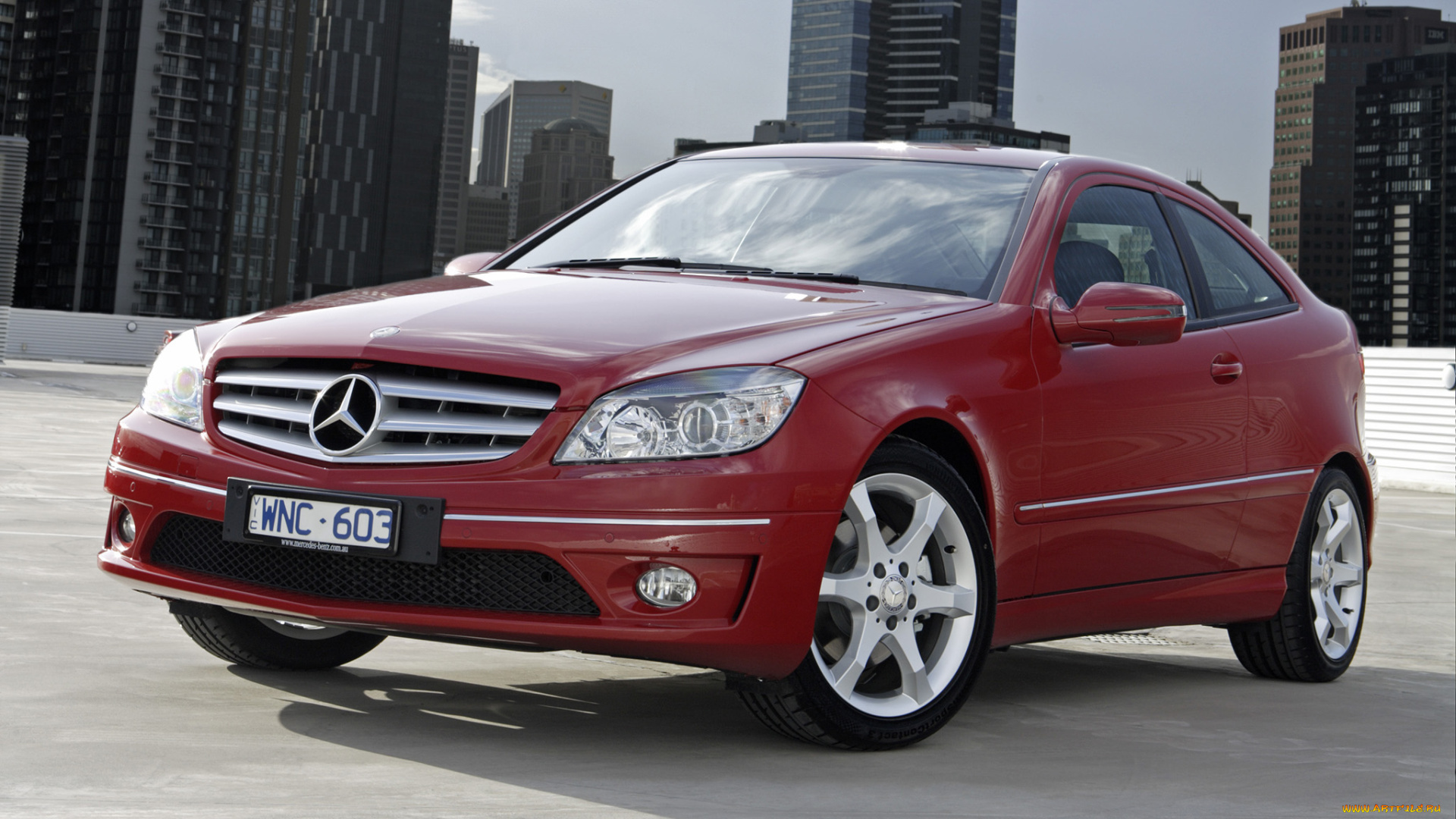 автомобили, mercedes-benz, clc, 200, kompressor, au-spec, красный