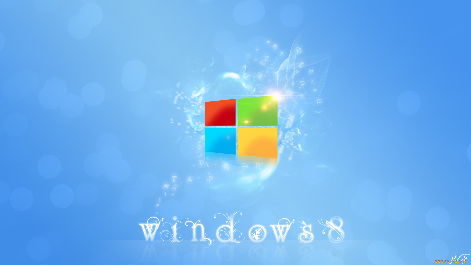 компьютеры, windows, 8, фон, логотип