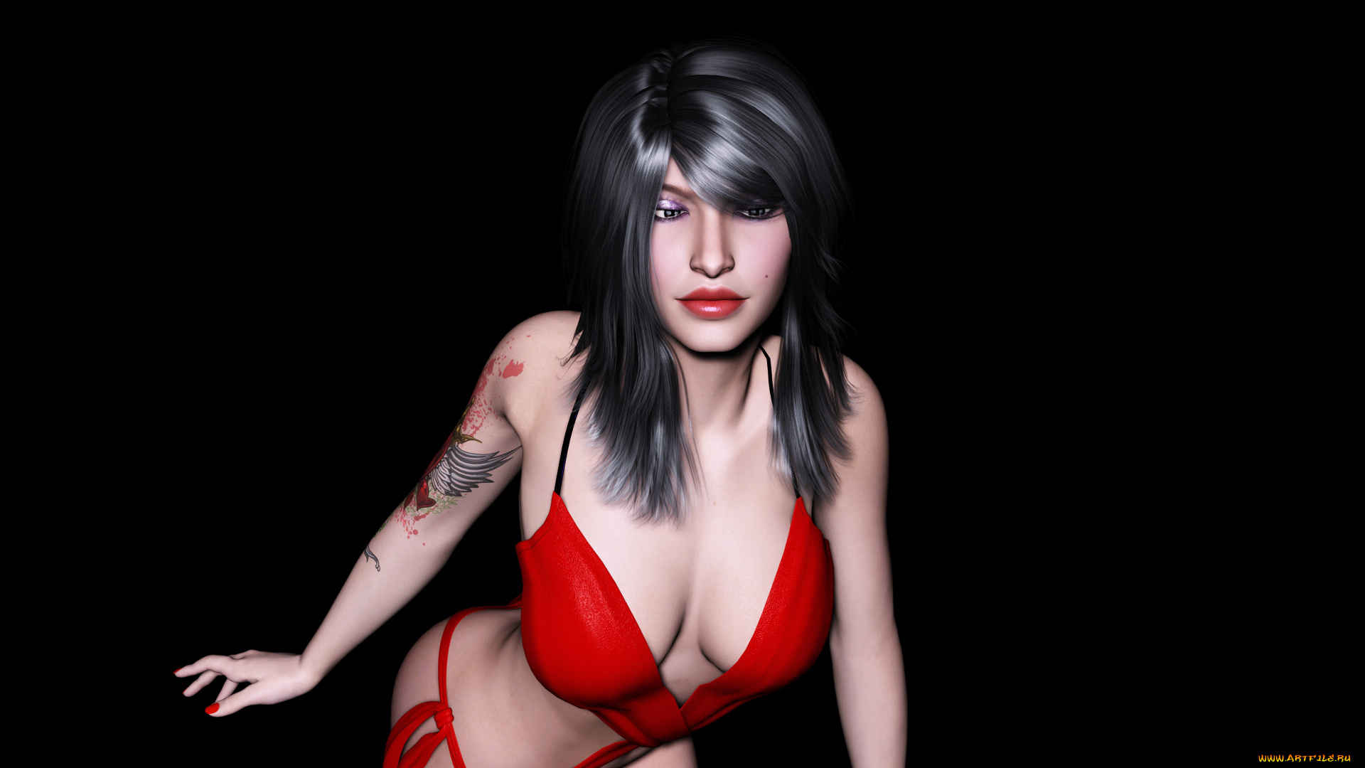 mona, 3д, графика, люди, , people, фон, взгляд, девушка