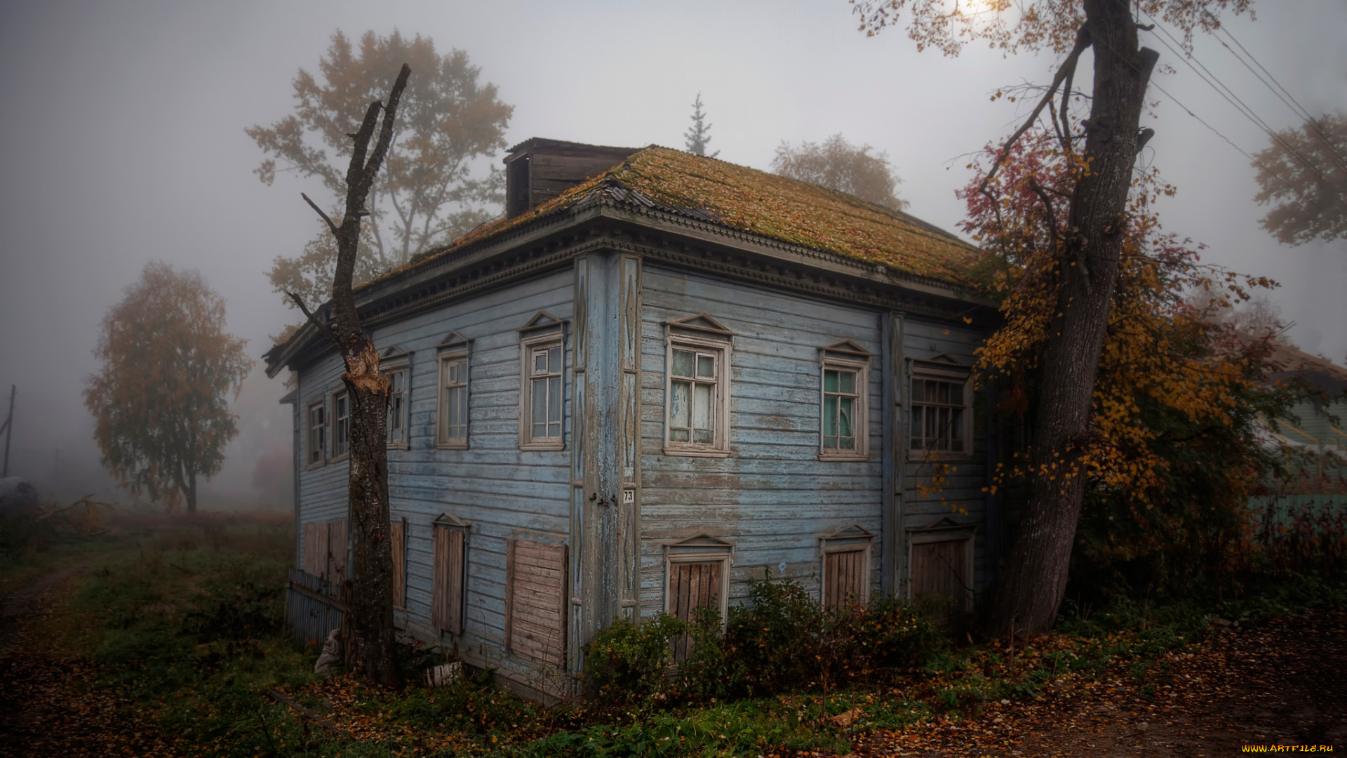 разное, развалины, , руины, , металлолом, осень, старый, дом, 73, унылая, пора