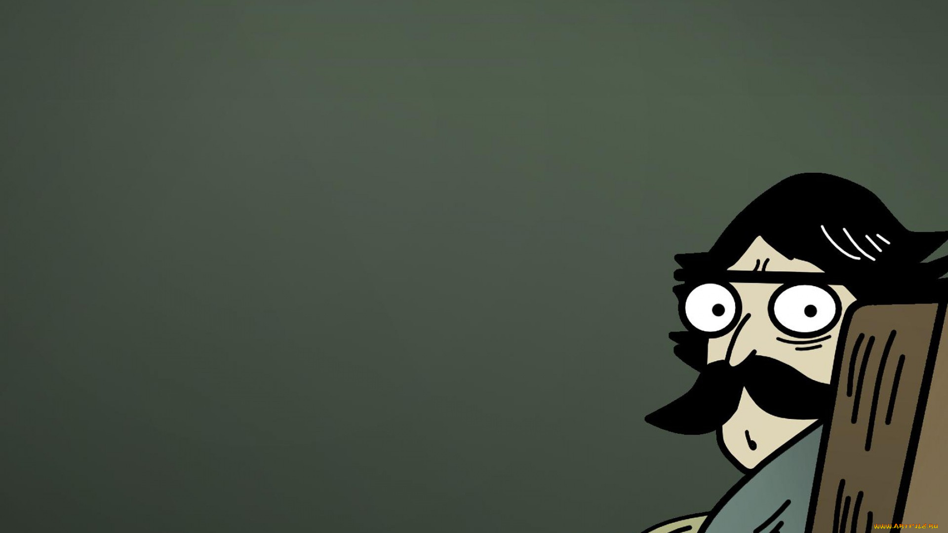 рисованные, минимализм, фон, мужчина