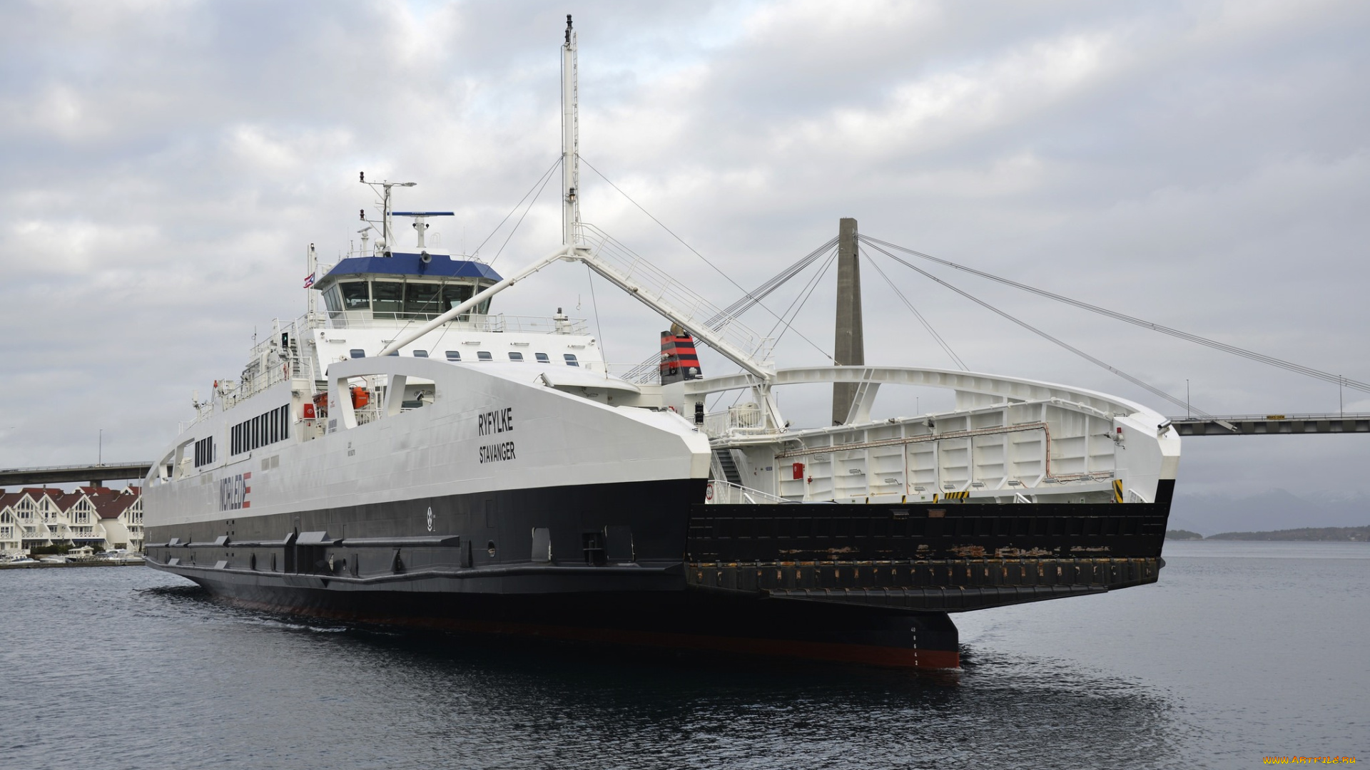 ryfylke, корабли, баржи, море, перевоз, баржа