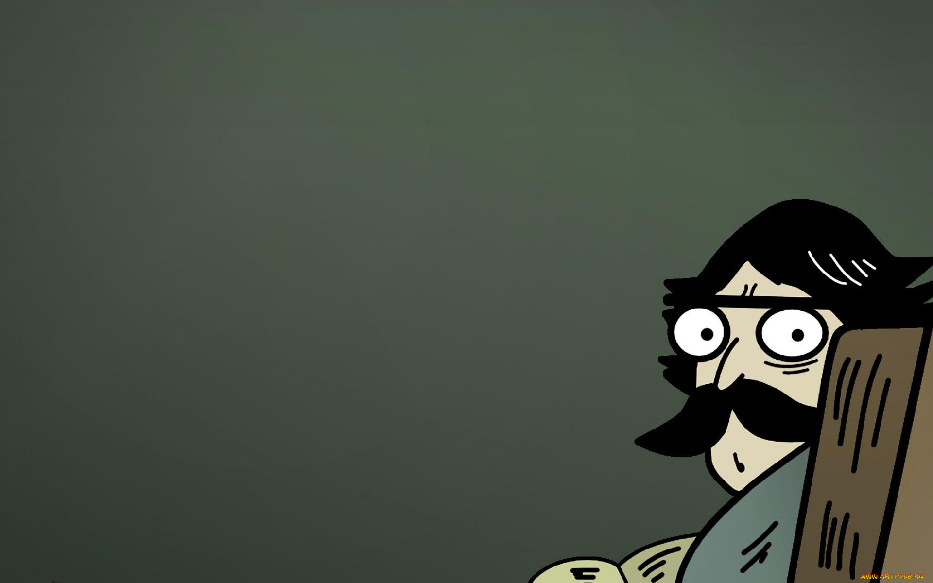 рисованные, минимализм, фон, мужчина