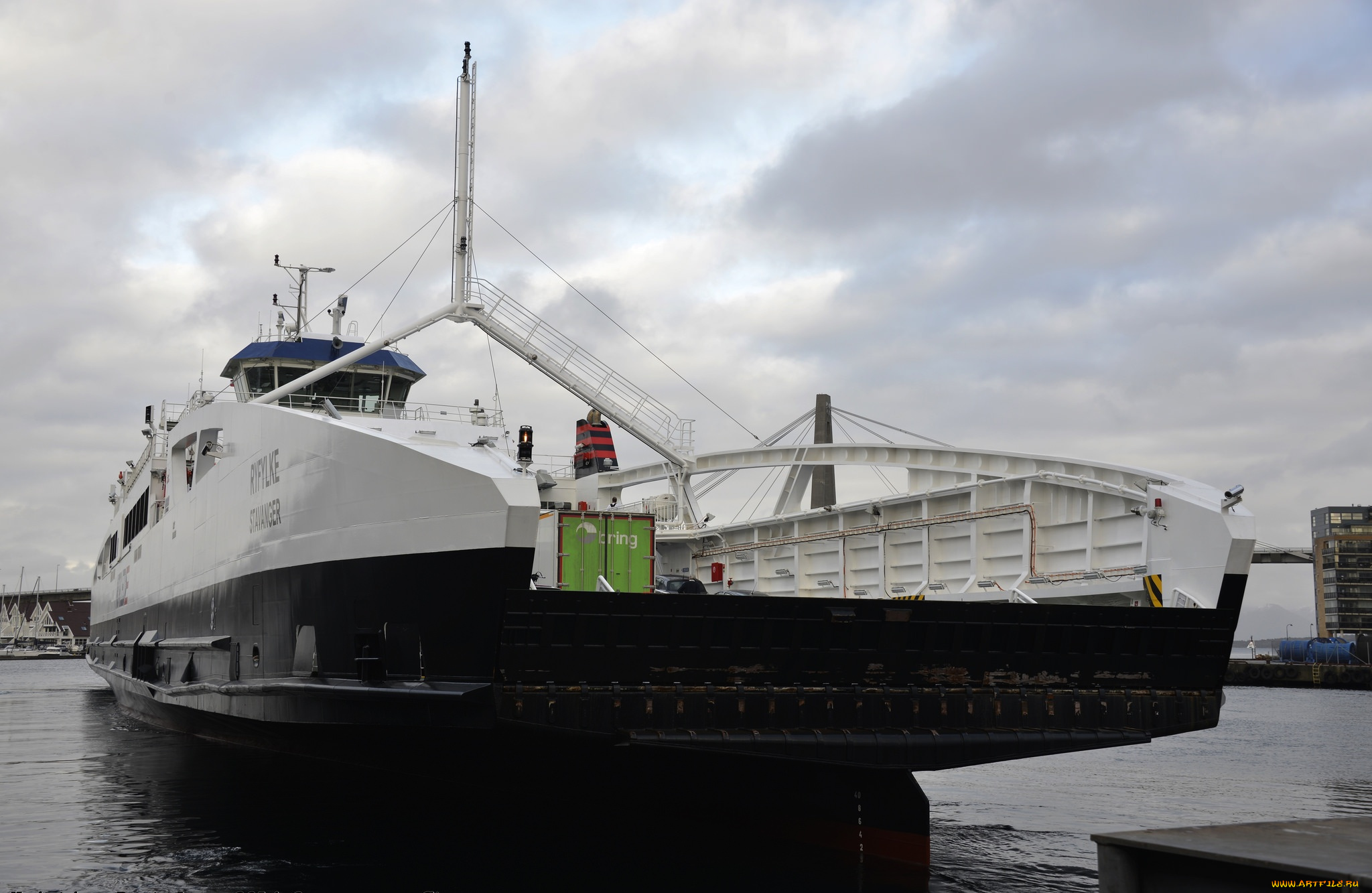 ryfylke, корабли, баржи, море, перевоз, баржа