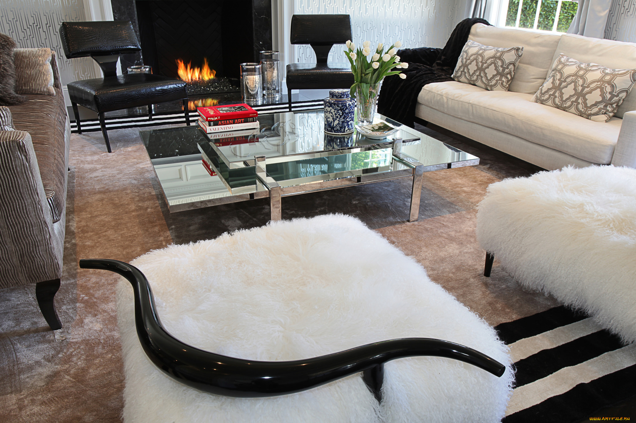 интерьер, гостиная, камин, мебель, стиль, цветы, living, room, fireplace, furniture, style, colors