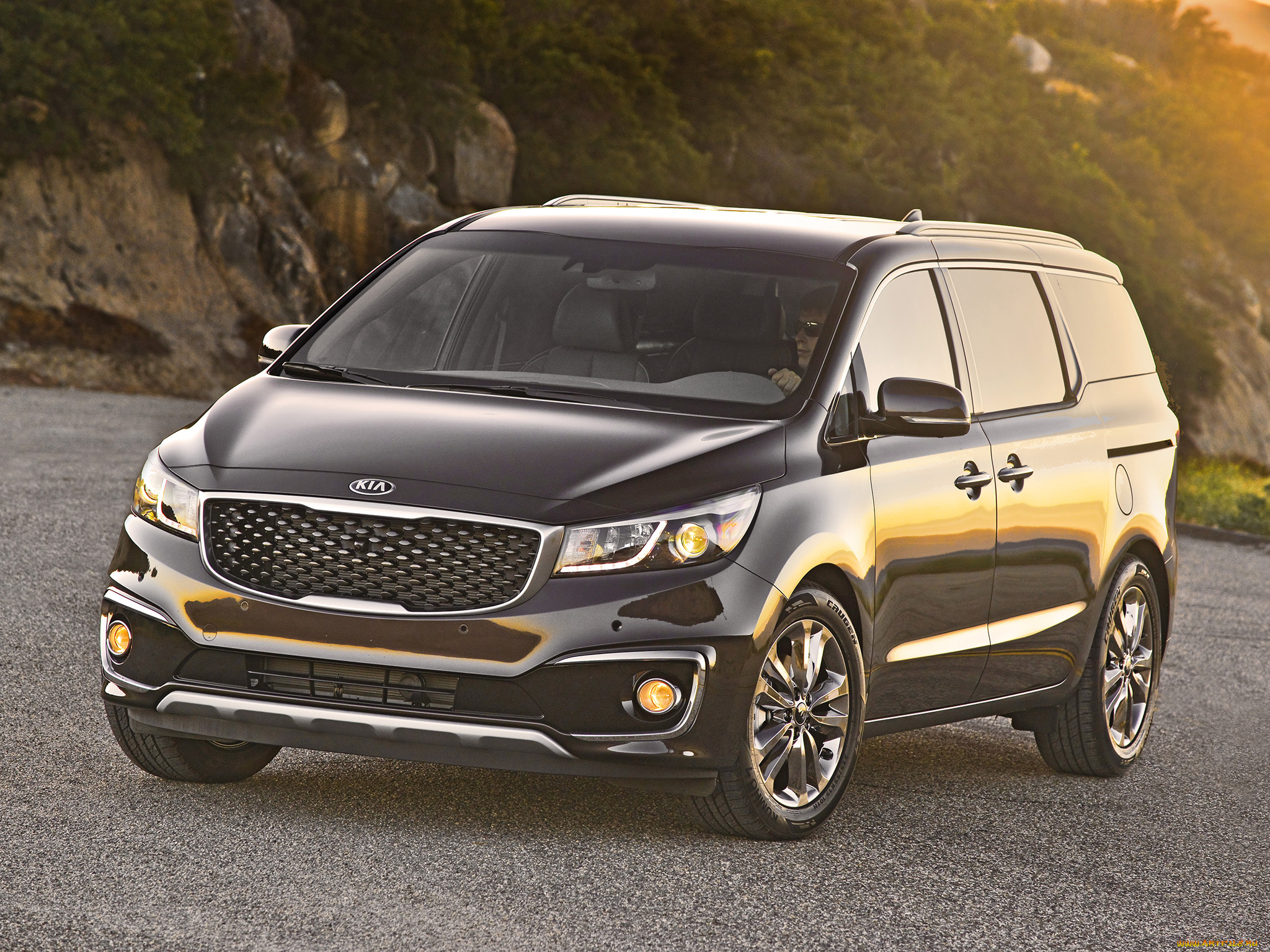 автомобили, kia, 2015г, sedona, sxl, темный