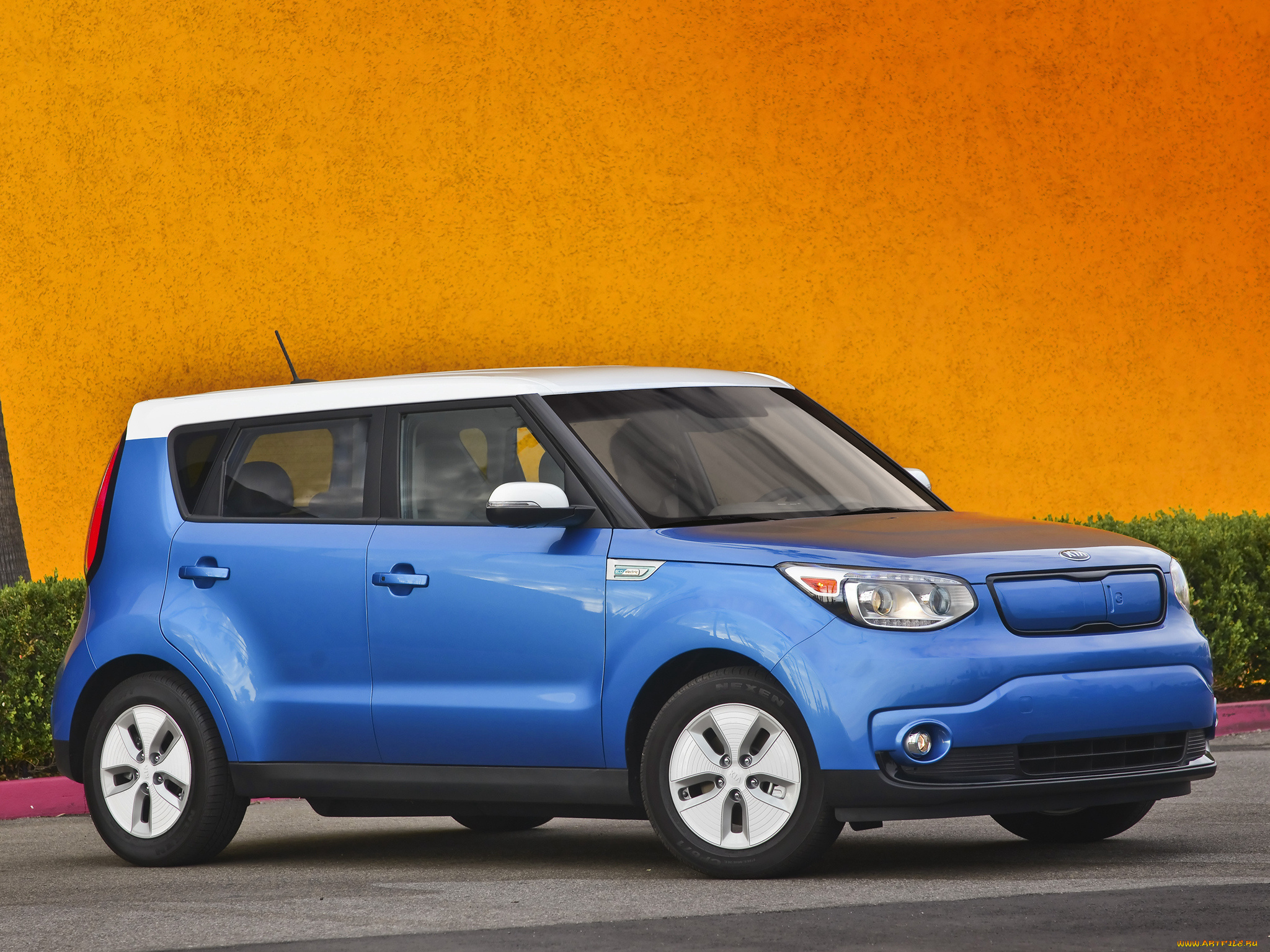 автомобили, kia, ev, soul, 2015г, синий